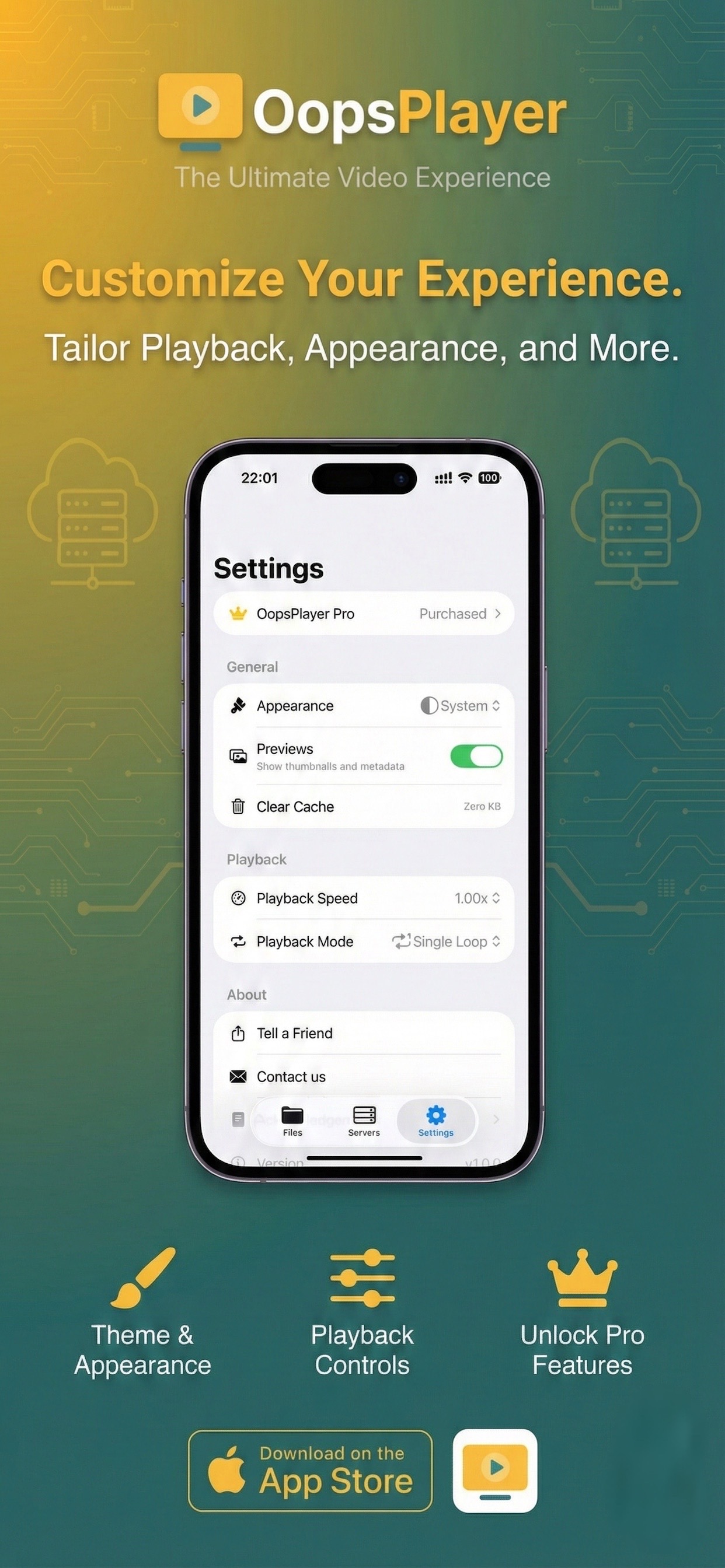OopsPlayer Plex Emby Jellyfin playback screenshot